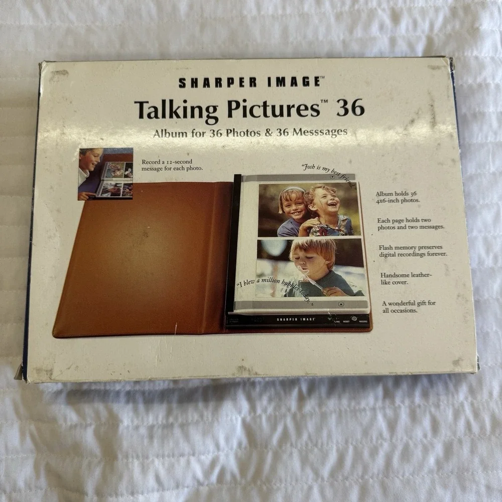 Sharper‎ Image Talking Pictures 36 Pictures / Messages Album NEW OPEN BOX